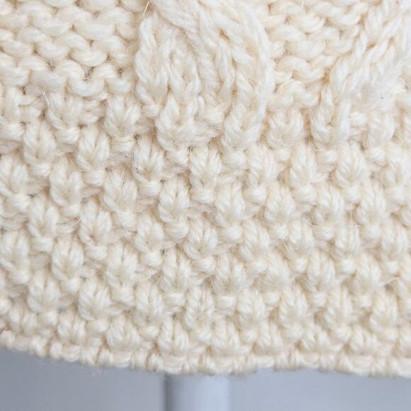 Inis Crafts NWT Irish made button down sweater large ivory cream - Picture 14 of 17